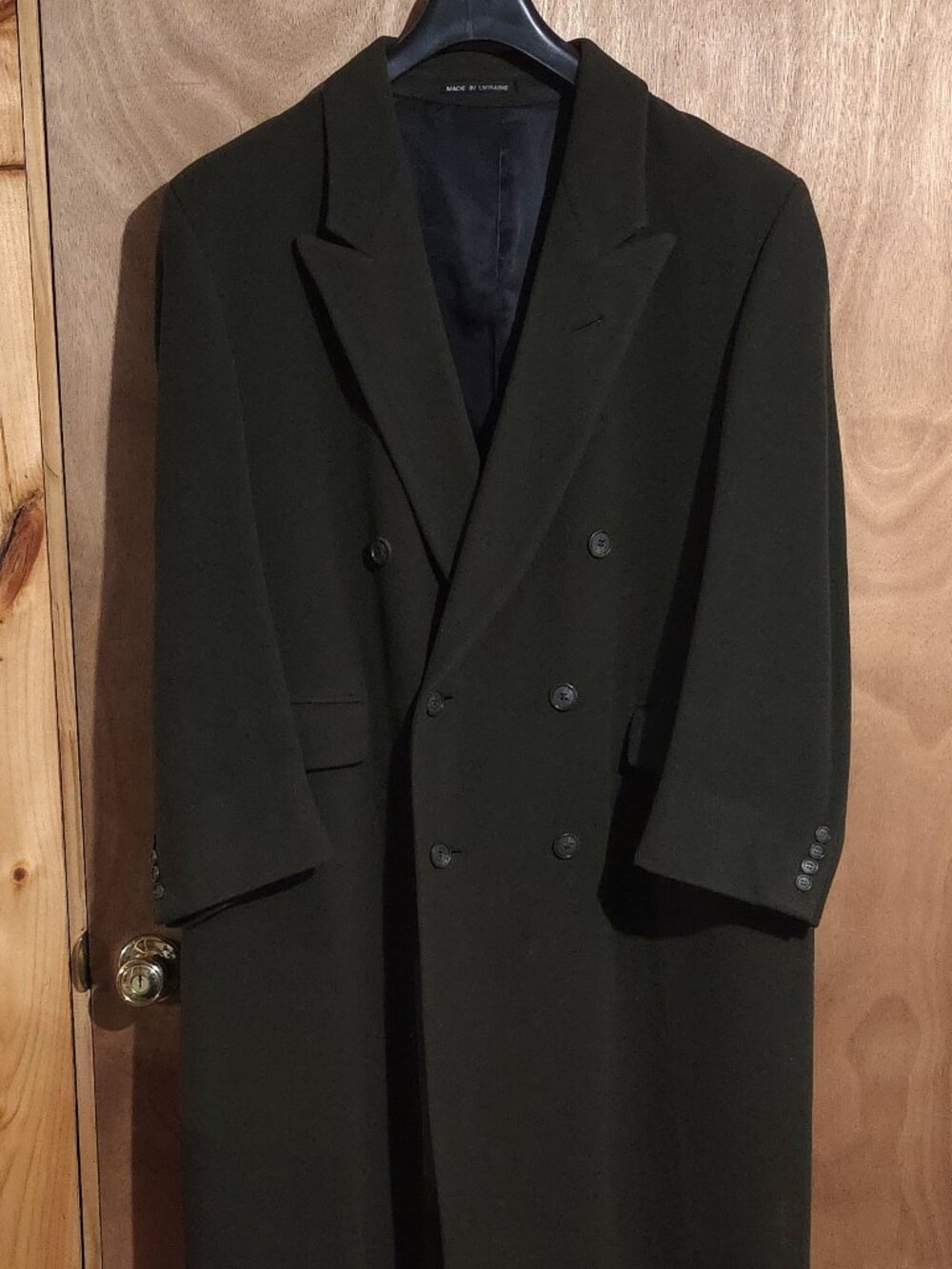 Mens Dark Olive Green Dress Coat (sz 44)